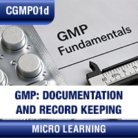 Certification Training cGMP: Documentation and Record Keeping (Fundamentals)