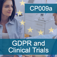 Certification Training The General Data Protection Regulation (GDPR) and Clinical Trials