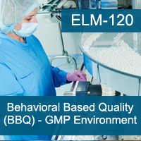 Certification Training GMP: Behavioral Based Quality (BBQ) for a GMP Environment