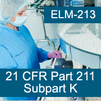 GMP: 21 CFR Part 211 Subpart K - Returned and Salvaged Drug Products Certification Training