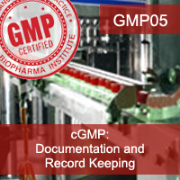 Certification Training cGMP: Documentation and Record Keeping